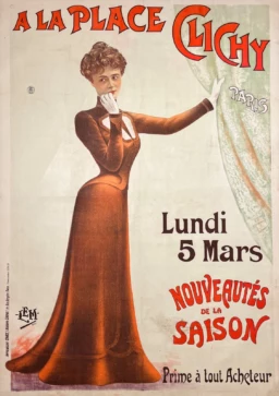AFFICHES ANCIENNES - Publicité -A la Place de Clichy – LEM – 1900