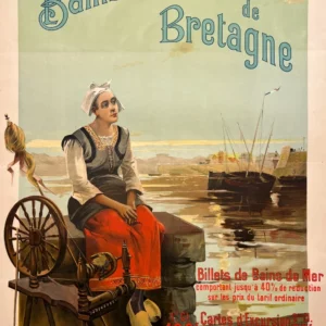 AFFICHES ANCIENNES - Publicité -Bains de Mer de Bretagne – H. Colb – [1900]