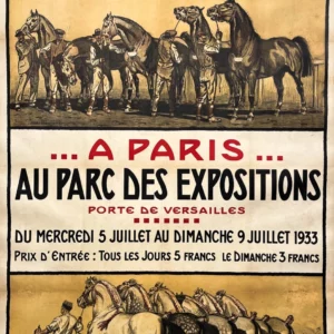 AFFICHES ANCIENNES - Publicité -Concours Central Hippique – A. Fremond – 1933