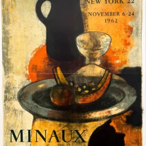 AFFICHES ORIGINALES - Spectacle &amp; Évènements - Minaux à la « David B. Findlay Galleries » – 1962