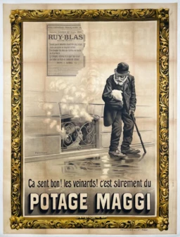 AFFICHES ANCIENNES - Publicité -Potage Maggi – A. Ehrmann – 1909