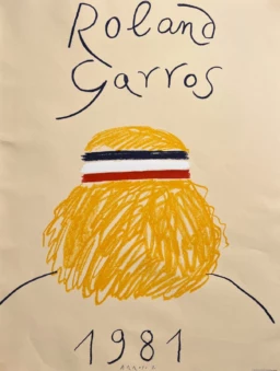 AFFICHES ANCIENNES - Publicité -Roland Garros – Björn Borg – Eduardo Arroyo – 1981