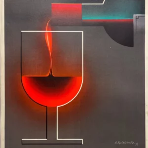 AFFICHES ORIGINALES - Tourisme - Willi’s Wine Bar, Paris – A.M Cassandre – re.1984