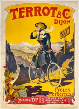 AFFICHES ANCIENNES - Cyclisme -Cycles Terrot & Cie – Francisco Tamagno – [1900]