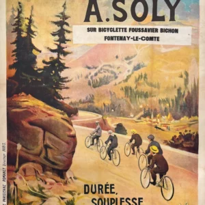 AFFICHES ANCIENNES - Cyclisme - Pneumatique Arnaud Soly – Anonyme – [1900]