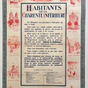 ALTE PLAKATE – Politik – Einwohner der Charente-Inférieure – Anonym – 1916