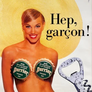 AFFICHES ANCIENNES - Publicité - Perrier, Hep Garçon ! – Ogilvy – 1992