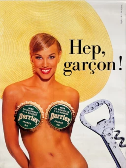AFFICHES ANCIENNES - Publicité - Perrier, Hep Garçon ! – Ogilvy – 1992
