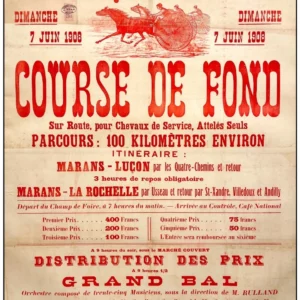 AFFICHES ANCIENNES - Publicité - Trotting Club Marandais – Deberny – 1908