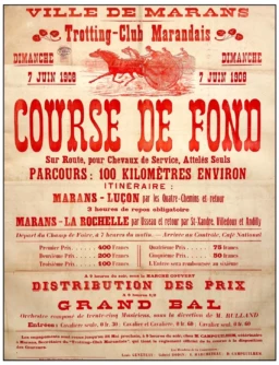 AFFICHES ANCIENNES - Publicité - Trotting Club Marandais – Deberny – 1908