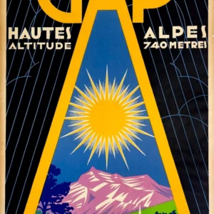 ALTE PLAKATE – Tourismus – Gap – Hautes-Alpes – Gaston Gorde – 1932