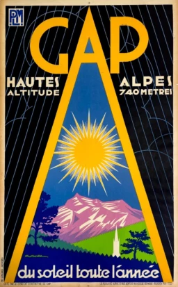 AFFICHES ANCIENNES - Tourisme -Gap – Hautes Alpes – Gaston Gorde – 1932