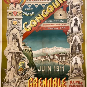 VINTAGE POSTERS - Tourism - Grenoble – Goyet – 1911