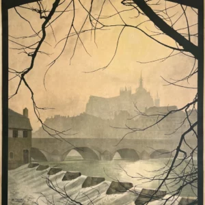 AFFICHES ANCIENNES - Tourisme - Metz – La Moselle & la Cathédrale – H. Thiry – 1921