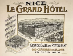 AFFICHES ANCIENNES - Tourisme - Nice le Grand Hôtel – Heinzelman – [1900]
