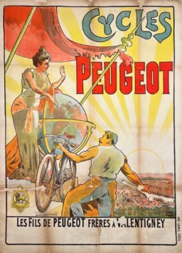 AFFICHES ORIGINALES - Publicité - Cycles Peugeot – Vavasseur – 1896