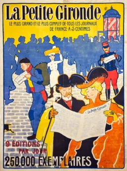 AFFICHES ORIGINALES - Publicité - La Petite Gironde – Henri Goussé – 1900