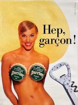 AFFICHES ORIGINALES - Publicité - Perrier, Hep Garçon ! – Ogilvy – 1992