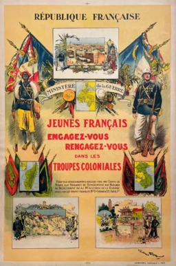 AFFICHES ORIGINALES - Guerre & Propagande - Troupes Coloniales – G. Scott – 1929