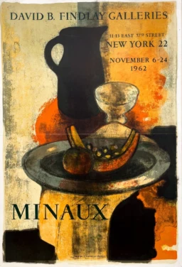 AFFICHES ORIGINALES - Spectacle & Évènements - Minaux à la « David B. Findlay Galleries » – 1962