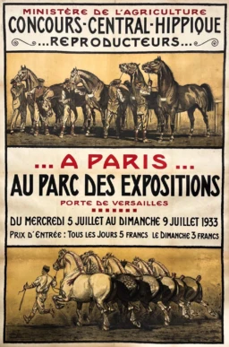 AFFICHES ORIGINALES - Sport - Concours Central Hippique – A. Fremond – 1933