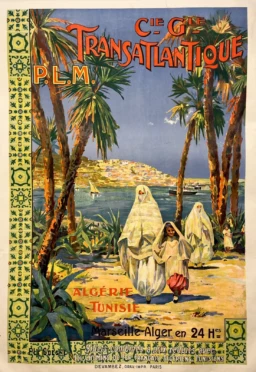 AFFICHES ORIGINALES - Tourisme - Algérie Tunisie – Le Quesne – 1920