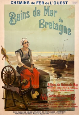 AFFICHES ORIGINALES - Tourisme - Bains de Mer de Bretagne – H. Colb – [1900]