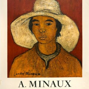 AFFICHES ANCIENNES - Beaux-Arts - André Minaux à la Galerie Bernier – Affiche Expo Litho Mourlot 1957