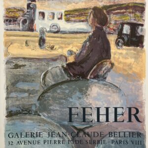ALTE PLAKATE – Bildende Kunst – Feher in der Galerie Jean-Claude Bellier – Ausstellungsplakat „Litho Mourlot“ 1965