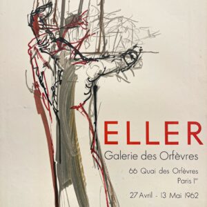 AFFICHES ANCIENNES - Beaux-Arts - Eller à la Galerie des Orfèvres – Affiche Expo Litho Mourlot 1962