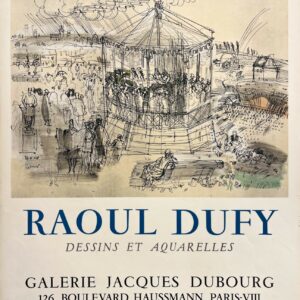 AFFICHES ANCIENNES - Beaux-Arts - Raoul Dufy à la Galerie Jacques Dubourg – Affiche Expo Litho Mourlot 1960