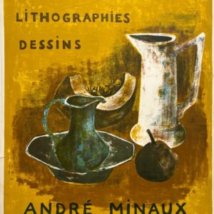 AFFICHES ANCIENNES - Beaux-Arts - André Minaux à la Galerie Sagot – Affiche Expo Litho Mourlot 1953