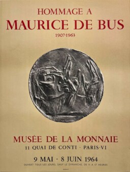 AFFICHES ANCIENNES - Beaux-Arts - Hommage à M. De Bus à la Monnaie de Paris – Affiche Expo Litho Mourlot 1964