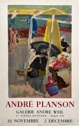AFFICHES ORIGINALES - Spectacle & Évènements - André Planson à la Galerie André Weil – Affiche Expo Litho Mourlot 1970