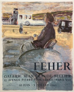 AFFICHES ORIGINALES - Spectacle & Évènements - Feher à la Galerie Jean-Claude Bellier – Affiche Expo Litho Mourlot 1965