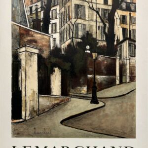 AFFICHES ANCIENNES - Beaux-Arts - Lemarchand à la Galerie la Belle Gabrielle – Affiche Expo Litho Mourlot 1965