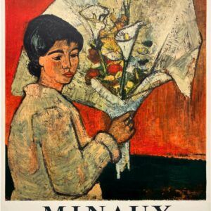 AFFICHES ANCIENNES - Beaux-Arts - A. Minaux à la Maison de la Pensée Française – Affiche Expo Litho Mourlot 1960