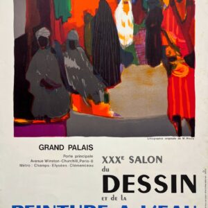 AFFICHES ANCIENNES - Beaux-Arts - Salon Dessin et Peinture à l\\\\\\\\\\\\\\\\\\\\\\\\\\\\\\\\\\\\\\\\\\\\\\\\\\\\\\\\\\\\\\\&rsquo;Eau – Affiche Expo Litho Atelier Art-Estampe 1986
