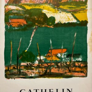 AFFICHES ANCIENNES - Beaux-Arts - Cathelin à la Galerie Marcel Guiot – Affiche Expo Litho Mourlot 1961