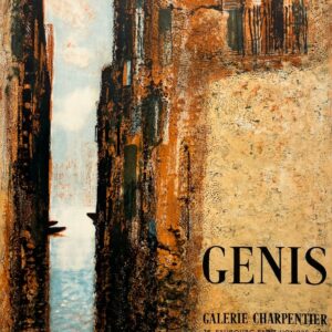 AFFICHES ANCIENNES - Beaux-Arts - Genis à la Galerie Charpentier – Affiche Expo Litho Mourlot 1961