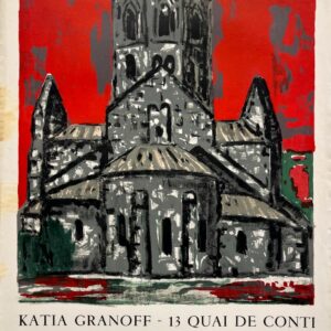 ALTE PLAKATE – Bildende Kunst – Jean Couty in der Galerie Katia Granoff – Ausstellungsplakat, Lithografie, Mourlot 1961