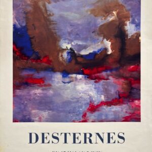 ALTE PLAKATE – Bildende Kunst – Desternes in der Galerie René Drouet – Ausstellungsplakat „Litho Lion“, Bosson [1960]