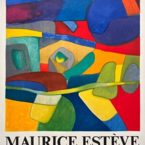 AFFICHES ANCIENNES - Beaux-Arts - Maurice Estève à la Neue Galerie Zürich – Affiche Expo Litho Mourlot 1973