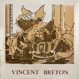 VINTAGE POSTERS - Fine Arts - V. Breton at the Galerie du Nouvel Essor – Poster for the René Guillard Lithography Exhibition, 1963