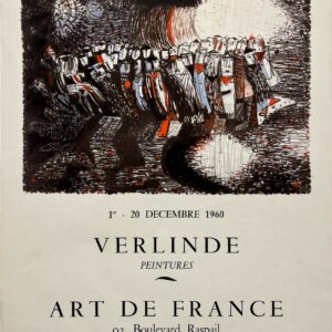 AFFICHES ANCIENNES - Beaux-Arts - Verlinde à la Galerie Art de France – Affiche Expo Litho Devaye 1960