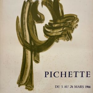 ALTE PLAKATE – Bildende Kunst – Pichette in der Galerie Henri Benezit – Plakat zur Ausstellung „Litho Pons / Douard“ 1966