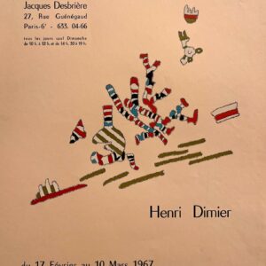 AFFICHES ANCIENNES - Beaux-Arts - Henri Dimier à la Galerie Desbrière – Affiche Expo Litho A. Chapuis 1967