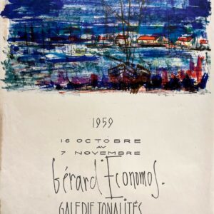 AFFICHES ANCIENNES - Beaux-Arts - Gérard Economos à la Galerie Tonalités – Affiche Expo Litho Parisoliths 1959