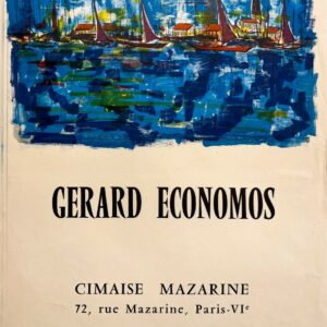 AFFICHES ANCIENNES - Beaux-Arts - G. Economos à la Galerie Cimaise Mazarine – Affiche Expo Litho Parisoliths 1960