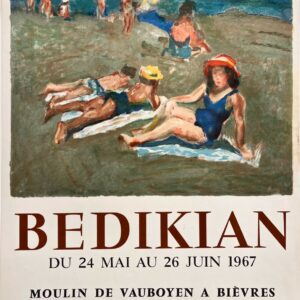 AFFICHES ANCIENNES - Beaux-Arts - Bedikian au Moulin de Vauboyen à Bièvres – Affiche Expo Litho René Guillard 1967